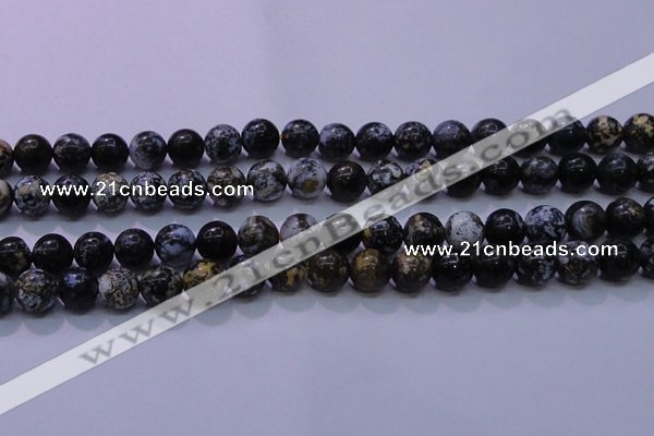 CAG6652 15.5 inches 8mm round blue ocean agate gemstone beads