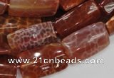 CAG667 15.5 inches 15*30mm rectangle natural fire agate beads