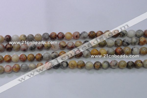 CAG6670 15.5 inches 4mm round natural crazy lace agate beads