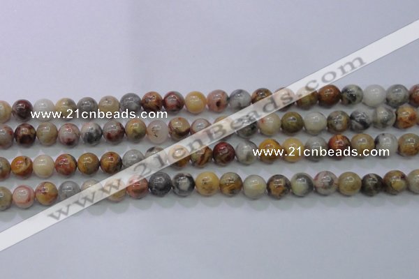 CAG6671 15.5 inches 6mm round natural crazy lace agate beads