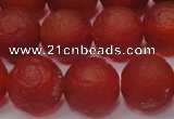 CAG6701 15 inches 10mm round red pilates agate beads