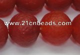 CAG6703 15 inches 14mm round red pilates agate beads