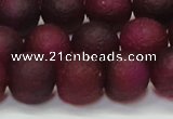 CAG6711 15 inches 10mm round plum pilates agate beads