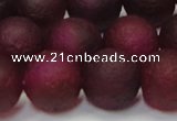 CAG6713 15 inches 14mm round plum pilates agate beads