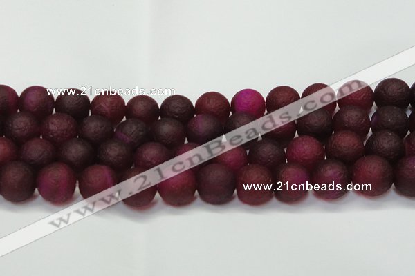 CAG6714 15 inches 16mm round plum pilates agate beads