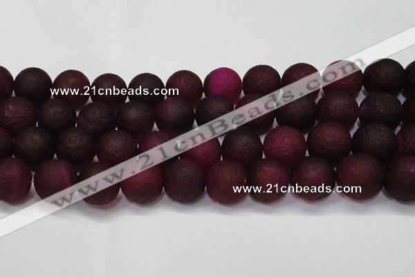 CAG6715 15 inches 18mm round plum pilates agate beads