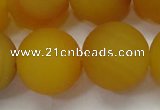 CAG6724 15 inches 16mm round yellow pilates agate beads