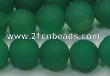 CAG6731 15 inches 10mm round green pilates agate beads