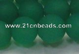 CAG6733 15 inches 14mm round green pilates agate beads