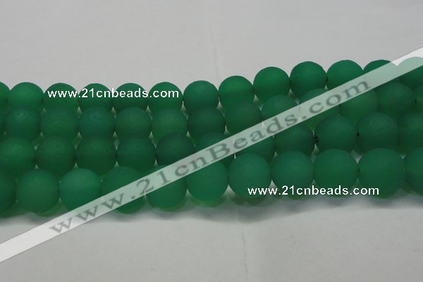 CAG6734 15 inches 16mm round green pilates agate beads