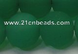 CAG6736 15 inches 20mm round green pilates agate beads