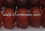 CAG6751 15 inches 12*16mm rondelle red pilates agate beads