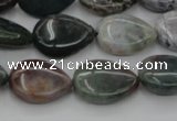 CAG6801 15.5 inches 10*14mm flat teardrop Indian agate beads