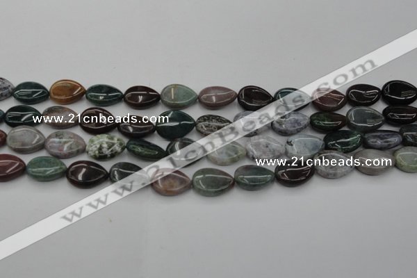 CAG6802 15.5 inches 12*16mm flat teardrop Indian agate beads