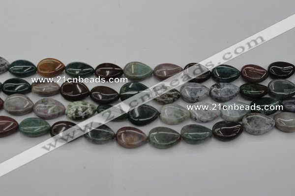 CAG6803 15.5 inches 13*18mm flat teardrop Indian agate beads