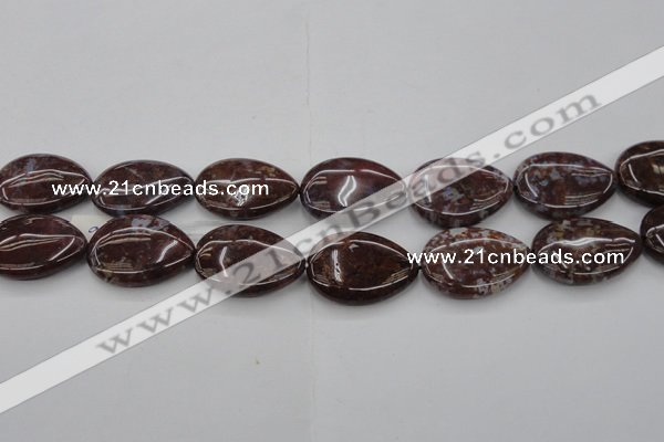 CAG6808 15.5 inches 22*30mm flat teardrop Indian agate beads