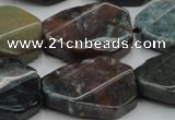 CAG6818 15.5 inches 18*25mm faceted & twisted octagon Indian agate beads