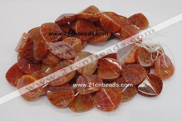 CAG683 15.5 inches 30*35mm freeform natural fire agate beads