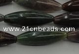 CAG6830 15.5 inches 10*30mm rice Indian agate beads wholesale