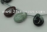 CAG6839 Top drilled 10*14mm flat teardrop Indian agate beads