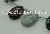 CAG6841 Top drilled 13*18mm flat teardrop Indian agate beads