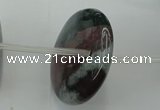 CAG6849 Top drilled 35mm flat round Indian agate beads