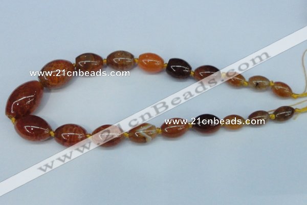 CAG6860 15.5 inches 10*14mm - 20*30mm rice dragon veins agate beads