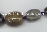 CAG6868 15.5 inches 12*14mm - 25*30mm drum dragon veins agate beads