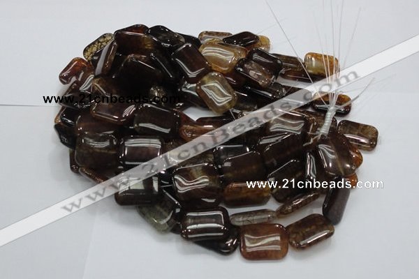 CAG690 15.5 inches 22*30mm rectangle dragon veins agate beads