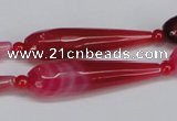 CAG6903 15.5 inches 10*40mm faceted teardrop line agate beads