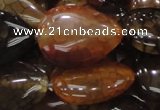 CAG695 15.5 inches 25*32mm flat teardrop dragon veins agate beads