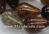 CAG698 15.5 inches 20*30mm teardrop dragon veins agate beads