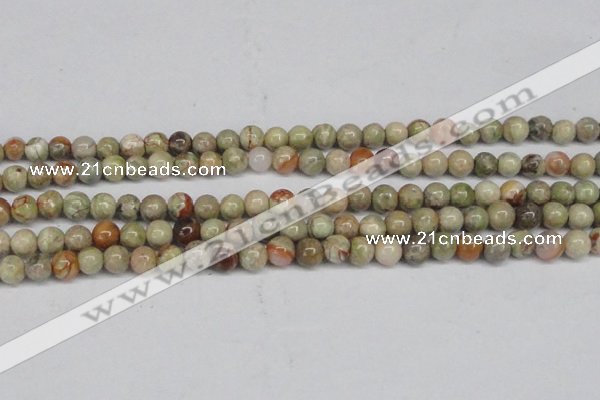 CAG7001 15.5 inches 6mm round ocean agate gemstone beads