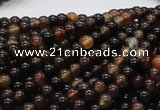 CAG701 15.5 inches 4mm round dragon veins agate beads wholesale