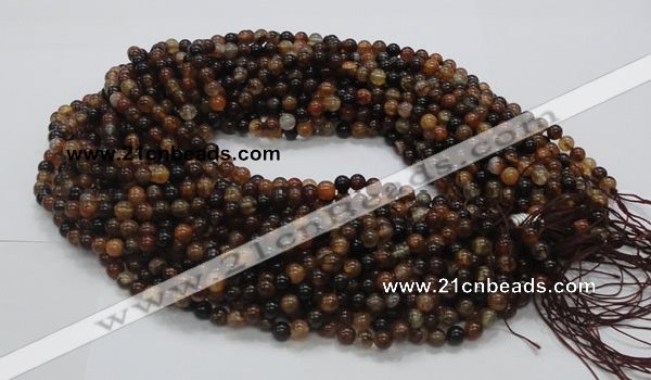 CAG702 15.5 inches 6mm round dragon veins agate beads wholesale