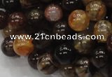 CAG703 15.5 inches 10mm round dragon veins agate beads wholesale