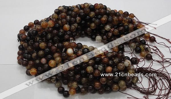 CAG703 15.5 inches 10mm round dragon veins agate beads wholesale