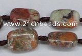 CAG7030 15.5 inches 13*18mm rectangle ocean agate gemstone beads