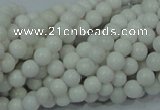 CAG704 15.5 inches 4mm round white agate gemstone beads wholesale