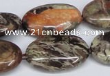 CAG7041 15.5 inches 20*30mm oval ocean agate gemstone beads