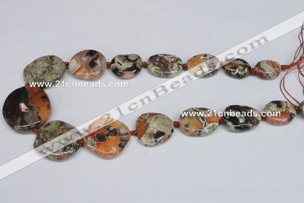 CAG7050 15.5 inches 15*20mm - 30*40mm freeform ocean agate beads