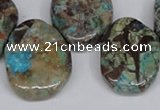 CAG7071 Top drilled 20*30mm - 25*35mm freeform ocean agate beads