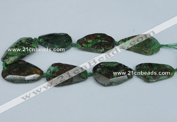 CAG7074 15.5 inches 25*35mm - 35*50mm faceted freeform ocean agate beads