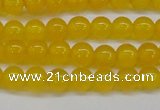 CAG7101 15.5 inches 6mm round yellow agate gemstone beads