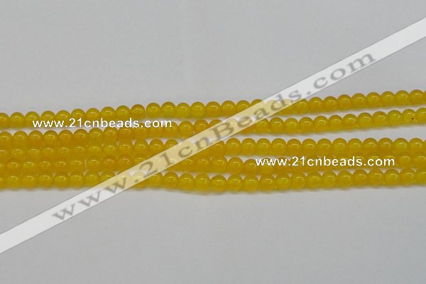 CAG7101 15.5 inches 6mm round yellow agate gemstone beads