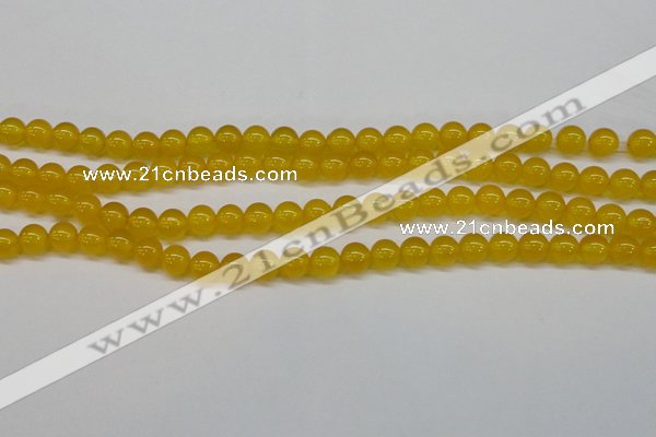 CAG7102 15.5 inches 8mm round yellow agate gemstone beads