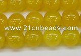 CAG7104 15.5 inches 12mm round yellow agate gemstone beads