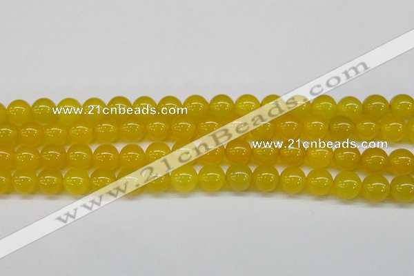 CAG7105 15.5 inches 14mm round yellow agate gemstone beads