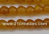 CAG7114 15.5 inches 9*10mm apple-shaped yellow agate gemstone beads