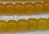 CAG7115 15.5 inches 10*12mm apple-shaped yellow agate gemstone beads